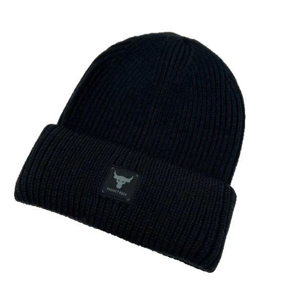 Under Armour Men's Project Rock Beanie - Black - Winter Sports Sky Bodybuilding